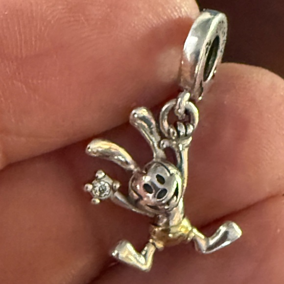 Disney Silver and Gold Rabbit Bracelet Charm - Picture 8 of 8